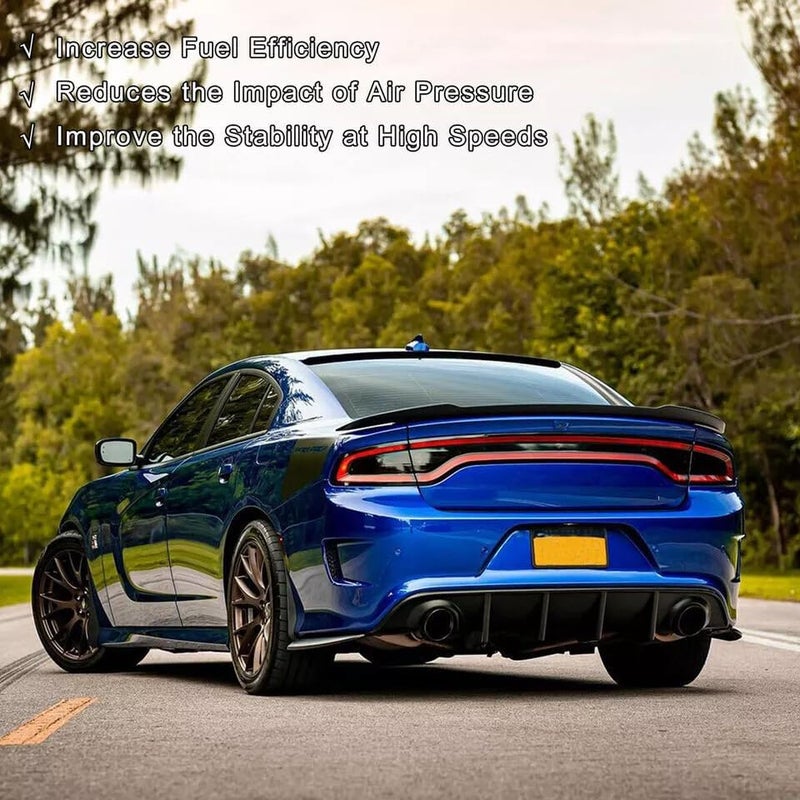 NeespoC Rear Trunk Spoiler Wing Fit for Dodge Charger GT SRT SXT SE R/T Scat Pack 2015-2024 Gloss Black Redeye Style Decklid Lip Exterior Accessories - Image 3